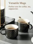 4 Stackable Coffee Mugs with Stand and Spoon