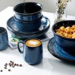 Set of 6 Large Handle Ceramic Coffee Mugs