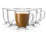 Kook Clear Glass Coffee Mugs, Set of 6