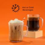 JoyJolt Glass Coffee Cups - Set of 6