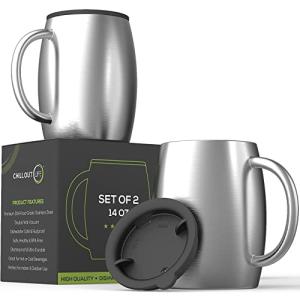 Insulated Stainless Steel Coffee Mugs Set of 2
