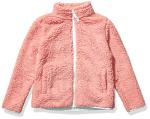 Mauve Sherpa Fleece Full-Zip Jacket for Girls