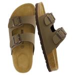 CUSHIONAIRE Women's Brown Cork Sole Lane Sandals