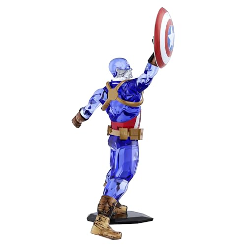 Captain America Figurine with Multicolored Crystals and Metal