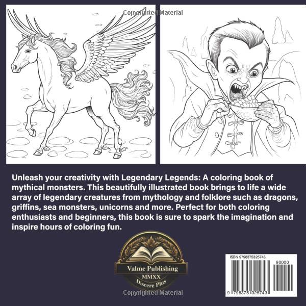 Mythical Monsters Coloring Book: Legendary Legends Volume 1