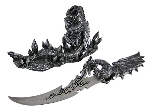 Guardian Dragon Knife Statue for Gothic Decor