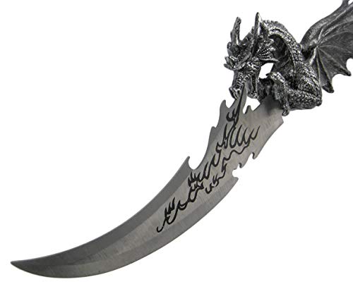 Guardian Dragon Knife Statue for Gothic Decor