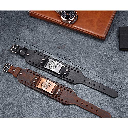 Fenrir Wolf Viking Bracelet - Nordic Talisman