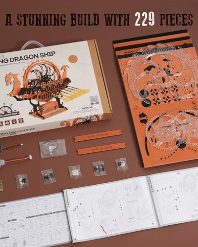 Viking Dragon Ship 3D Wooden Puzzle Kit