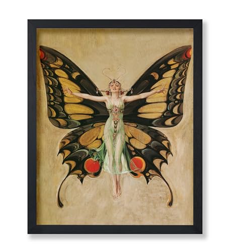 Vintage Butterfly Woman Art - Mythical Decor Print