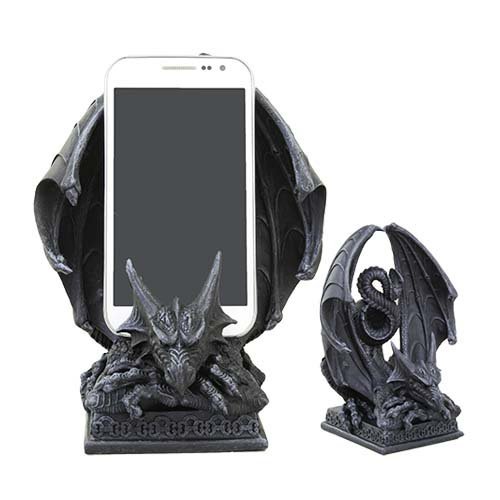 Crouching Dragon Cell Phone Holder Statue Decor