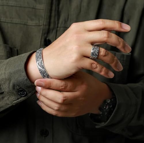 Dragon & Phoenix Sterling Silver Feng Shui Bracelet