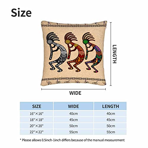 Kokopelli Mythical Throw Pillow Cover Set of 2