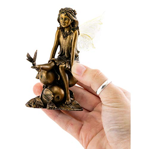 Fairy and Butterfly Hand-Painted Mythical Statue