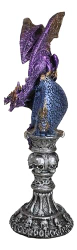 Purple Twilight Dragon on Alchemy Skull Figurine
