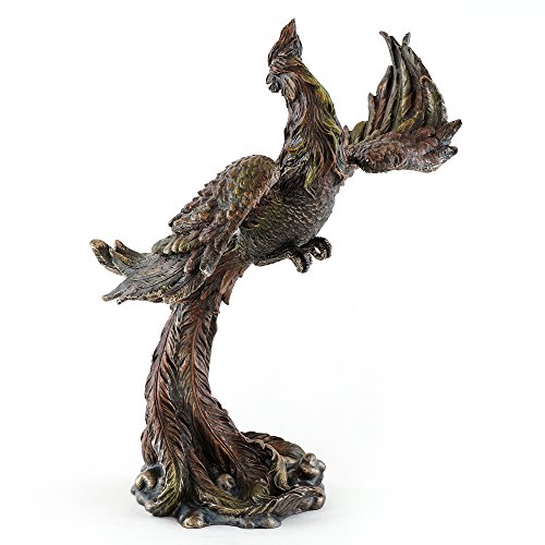 12-Inch Cold Cast Bronze Phoenix Statue