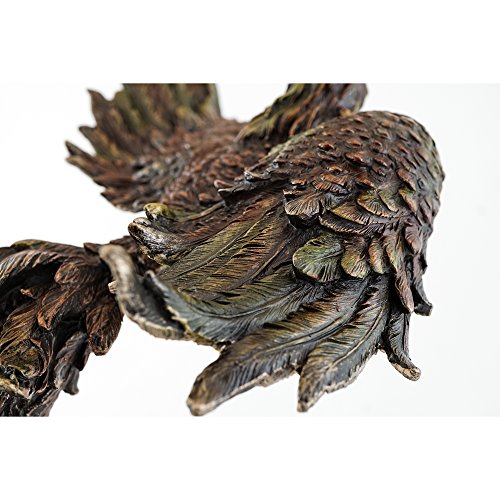 12-Inch Cold Cast Bronze Phoenix Statue