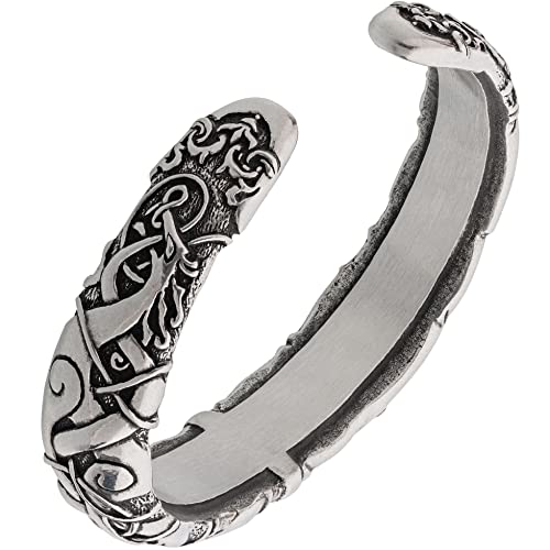 Norse Mythology Adjustable Viking Bracelet with Beast Head