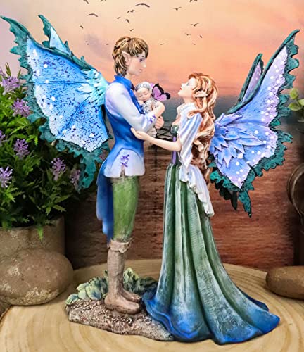 Fairy Family Love Statue - 9.5" Mythical Decor