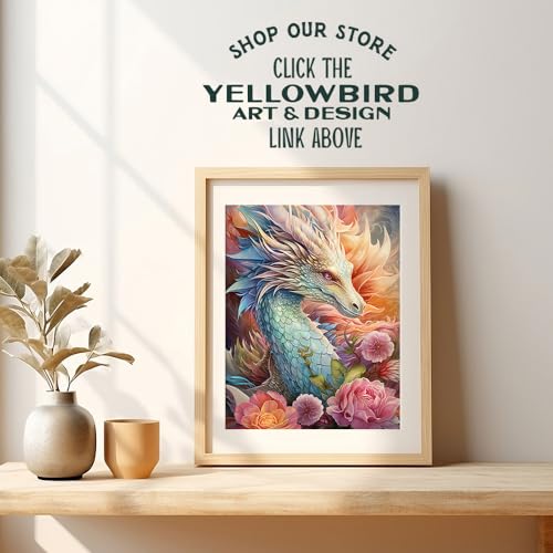 Mythical White Dragon Wall Art for Gamers