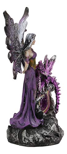 Purple Fairy & Dragon LED Geode Night Light