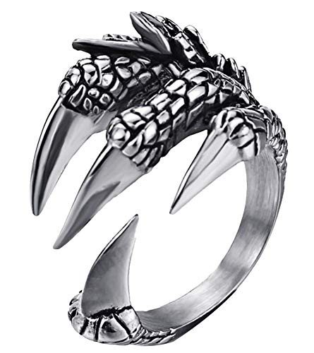 Vintage Silver Dragon Claw Adjustable Ring