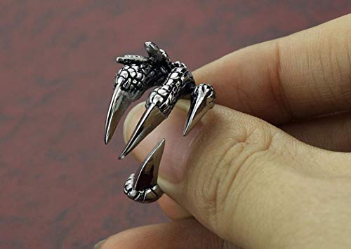 Vintage Silver Dragon Claw Adjustable Ring