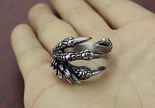 Vintage Silver Dragon Claw Adjustable Ring