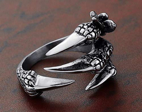 Vintage Silver Dragon Claw Adjustable Ring