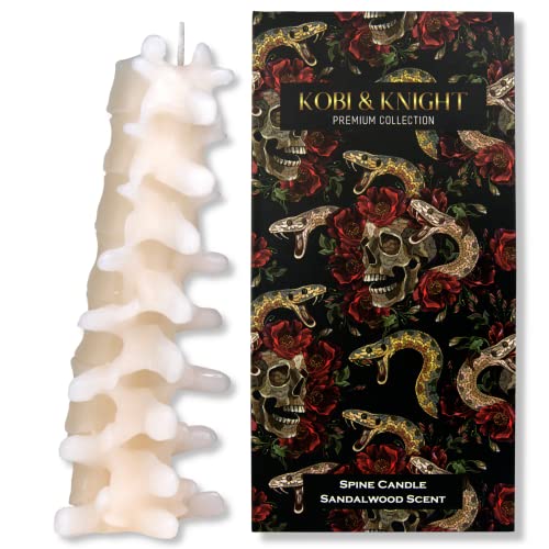 Kobi & Knight Sandalwood Vertebra Candle - Gothic Decor