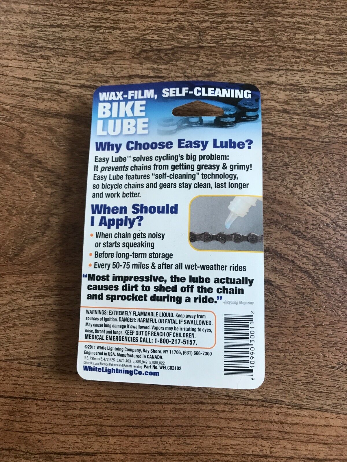 White Lightning Easy Lube Bike Lubricant, 2 oz