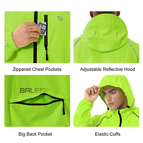 BALEAF Men's Waterproof Windbreaker Jacket, Yellow Large