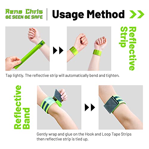 4 Pack High Visibility Reflective Bands for Safety