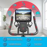 GOFLYSHINE Exercise Bikes Stationary,Exercise Bike for Home Indoor Cycling Bike for Home Cardio Gym,Workout Bike with pad Mount & LCD Monitor,Silent Belt Drive (Black-red)