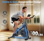 Exercise Bike, CHAOKE Quiet Adjustable Magnetic Resistance Stationary Bike for Home Cardio with App Compatible, 300LB Weight Capacity Indoor Cycling Bike with Comfortable Seat & Digital Display