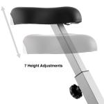 Folding Stationary Upright Indoor Cycling Exercise Bike with LCD Monitor