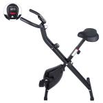 Folding Stationary Cycle Upright Indoor Cycling Exercise Bike with LCD Monitor