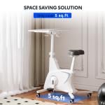 FLEXISPOT 3-IN-1 Exercise Bike, Indoor Cycling Bike w/2D Desktop, 300LBS