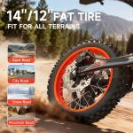 Electric Dirt Bike 4500W Peak Electric Motorcycle 60V 28.8AH E-MoutainBike 50MPH