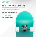 80Six Adult and Youth Skateboard with 54mm Wheels Surf Green Teal-Fade, 31" x 8"