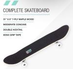 80Six Adult and Youth Skateboard with 54mm Wheels Surf Green Teal-Fade, 31" x 8"