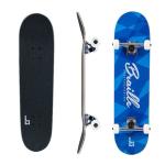 Braille Skateboarding Complete Skateboard with 7-Ply Maple Deck, Blue