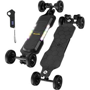 Electric Skateboard Longboard 3000W 32 MPH W/ Ambient Light & Remote Control US