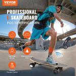 VEVOR Electric Skateboard with Remote, 13.7 Mph Top Speed & 7.5 Miles Max Range