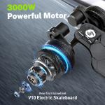 Electric Skateboard Longboard 3000W 32 MPH W/ Ambient Light & Remote Control US