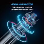 DNASKATE M8 Electric Skateboard with Remote, 15/22Mph Top Speed,9/15/Miles Range,400/800W Hub-Motor, Skateboard for Adults ＆Teens (M8-Single motor-9Miles)