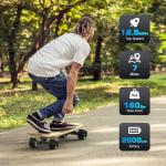 Electric Skateboards, 32 Inch Surf Skateboard with Carving Truck Max Speed 12.5 MPH 350W, 7 Miles Range 4 Speeds Adjustment, Electric Skateboards for Adults Beginners Kids Teens Upgraded