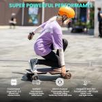 Uidter S3 Mini 1B Electric Skateboard, Electric Longboard with Remote and 10S2P 42V Swappable Battery/28 Mph Top Speed/2 * 600W Motors/12 Miles Max Range Electric Longboards for Adults & Beginners