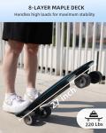 EBOSSOM Electric Skateboard with 350W Motor, 27" Eboard with Remote Control, 4 Modes Max 10Mph, 8 Layers Deck, Electric Skateboards for Beginners and Teens, ES6 SE