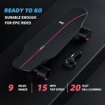 DNASKATE M8 Electric Skateboard with Remote, 15/22Mph Top Speed,9/15/Miles Range,400/800W Hub-Motor, Skateboard for Adults ＆Teens (M8-Single motor-9Miles)
